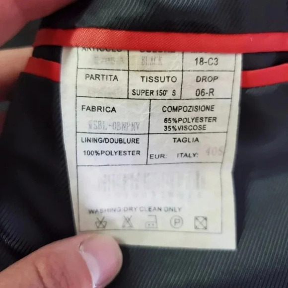 FERRECCI | Uomo Mirage Super 150 Suit/Tuxedo Jacket in Black sz 40S - Picture 4 of 7